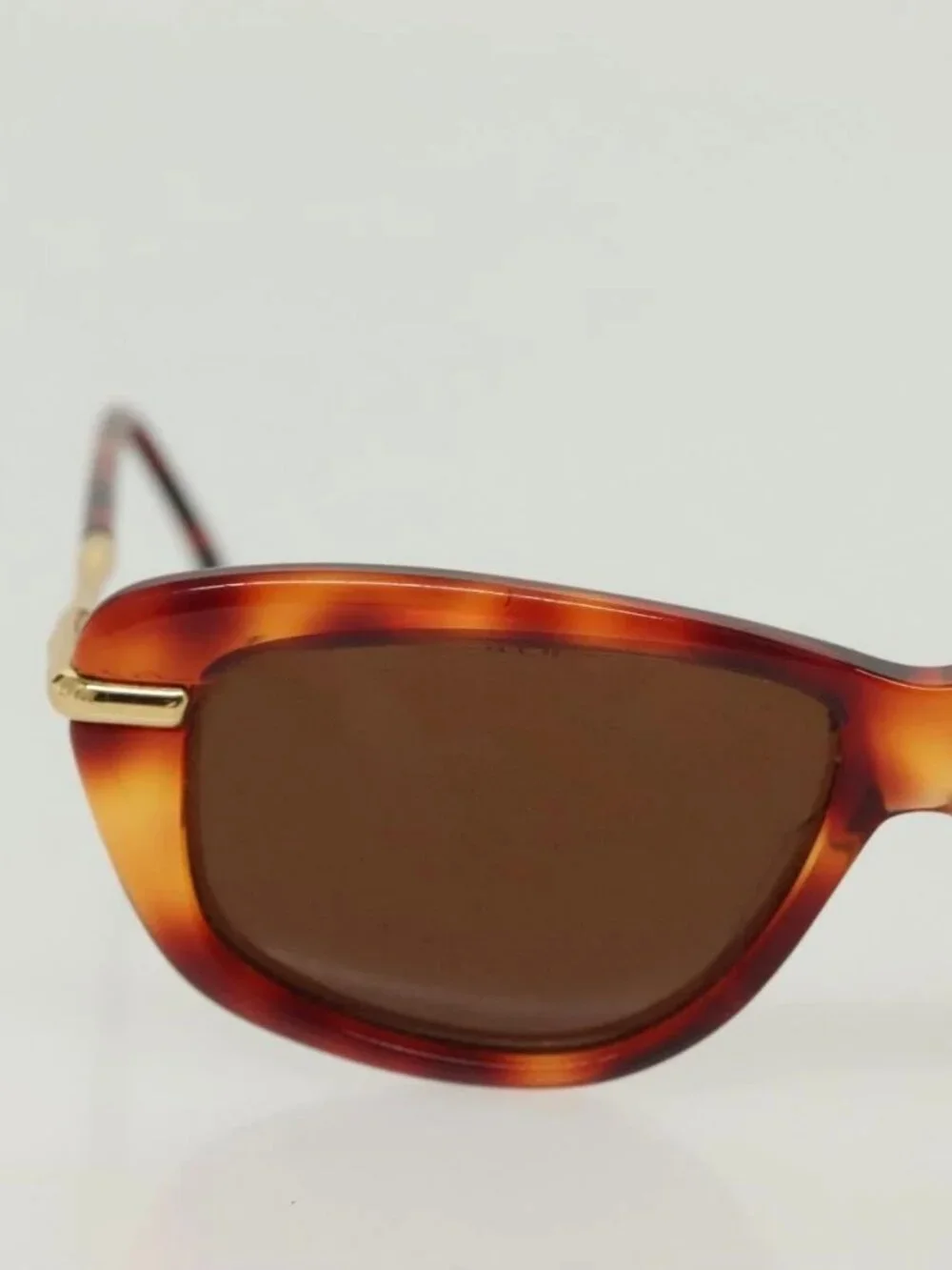 GUCCI Sunglasses Plastic Metal 2 Set Brown Black Auth bs29266